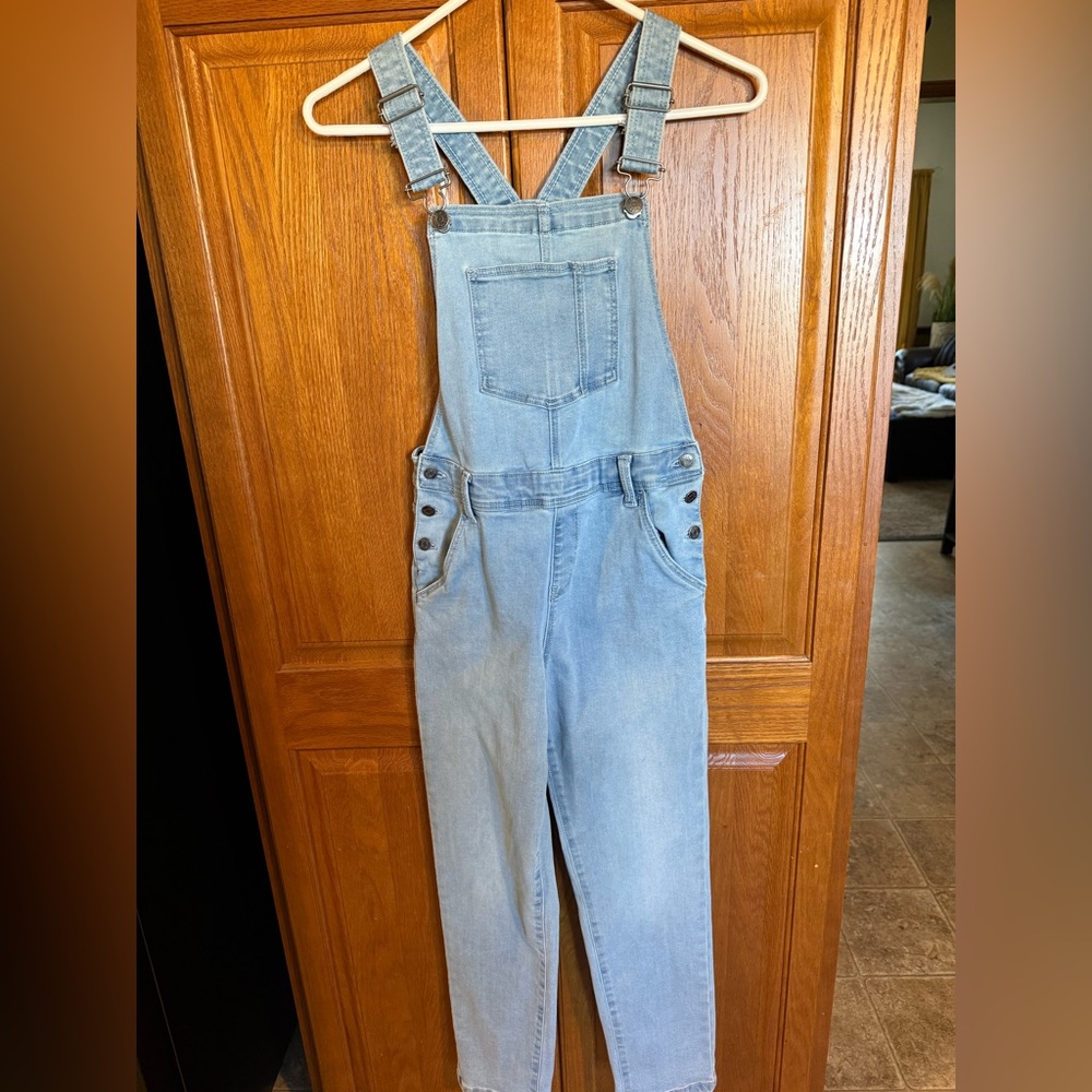 Girls Falls Creek Light Blue Denim Overalls,